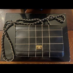 Chanel wild stitch wallet on a chain!